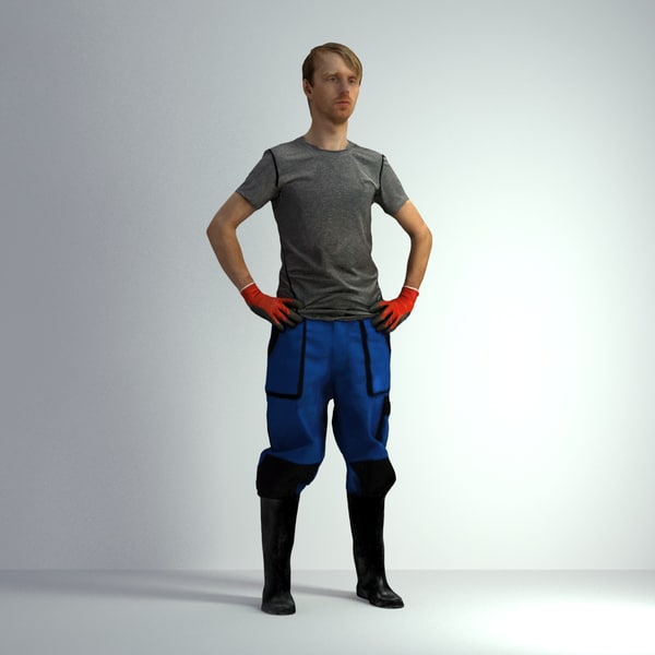 scanned 3dscan man 011 3D