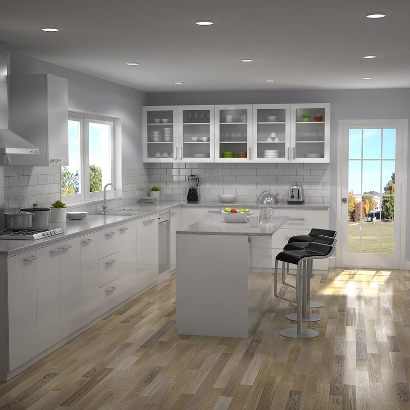 3D kitchen interior 1 model TurboSquid 1165535