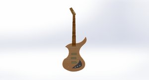 electric guitar bass 3D model