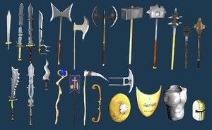 medieval fantasy weapons model
