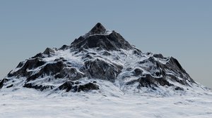 3D snow mountain model