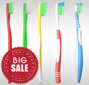 3D realistic toothbrush model