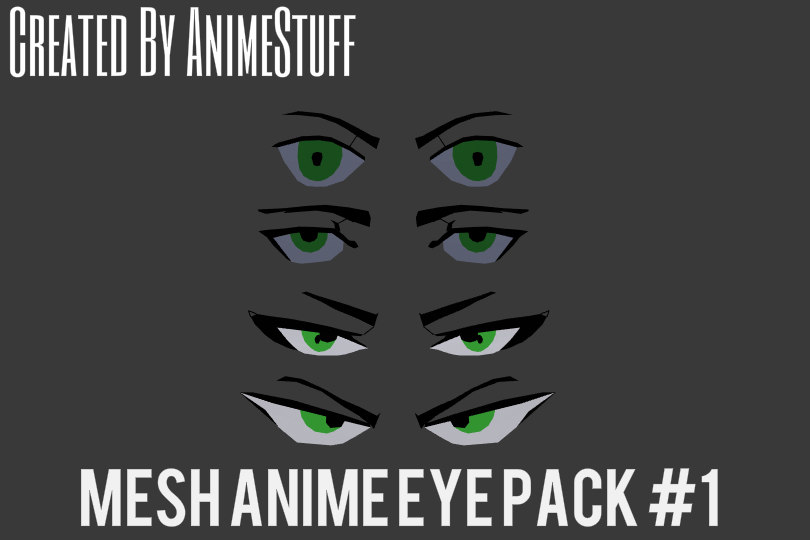 3d Mesh Anime Eyes Pack Turbosquid 1165995