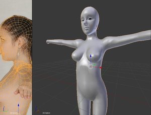 3D model female woman body