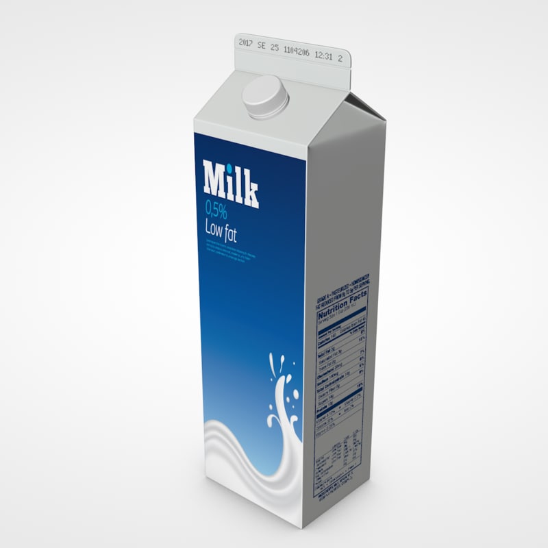 Milk Box Mockup 3d Model Turbosquid