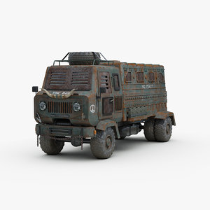 3D post apocalyptic heavy truck