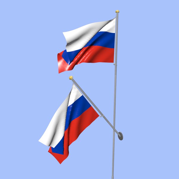 3d russia flag