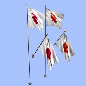 japan flag 3D