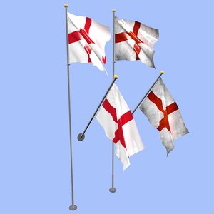 3D england flag