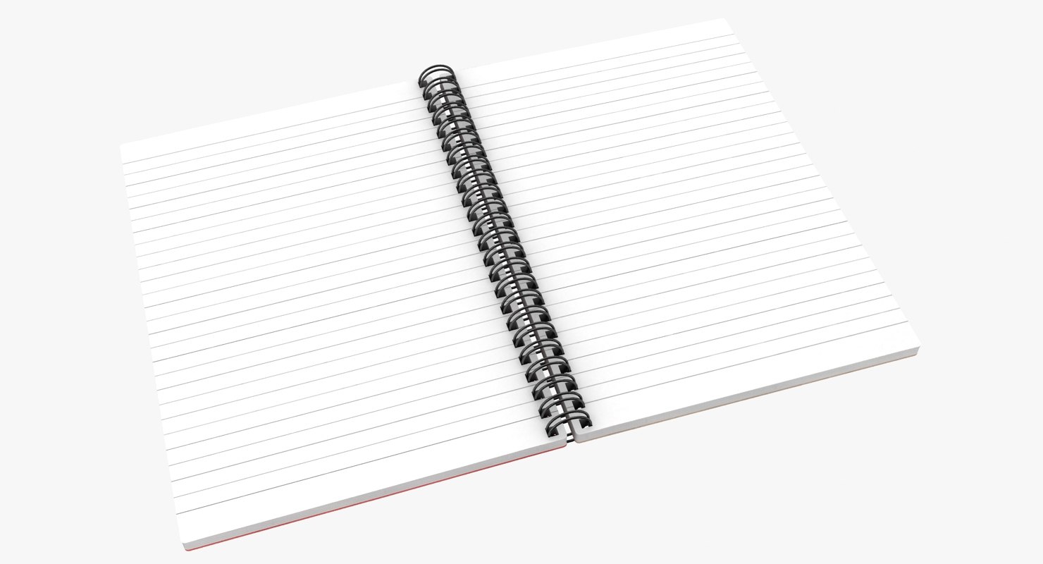 Realistic open notebook 2 3D model - TurboSquid 1166387