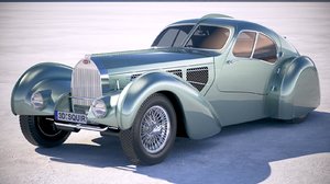 3D bugatti type 57 model