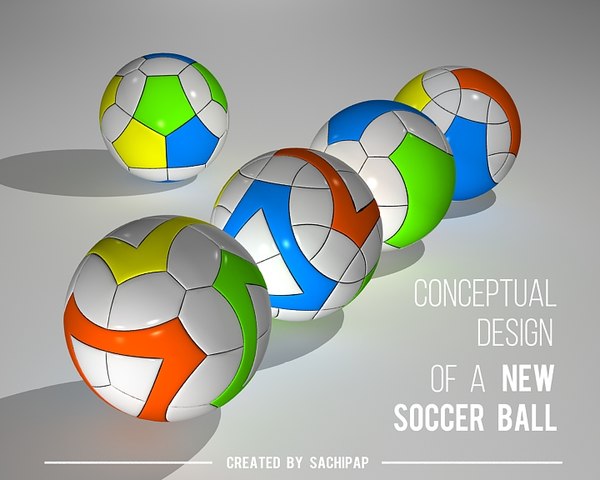 新しいサッカーボールの概念設計3dモデル Turbosquid