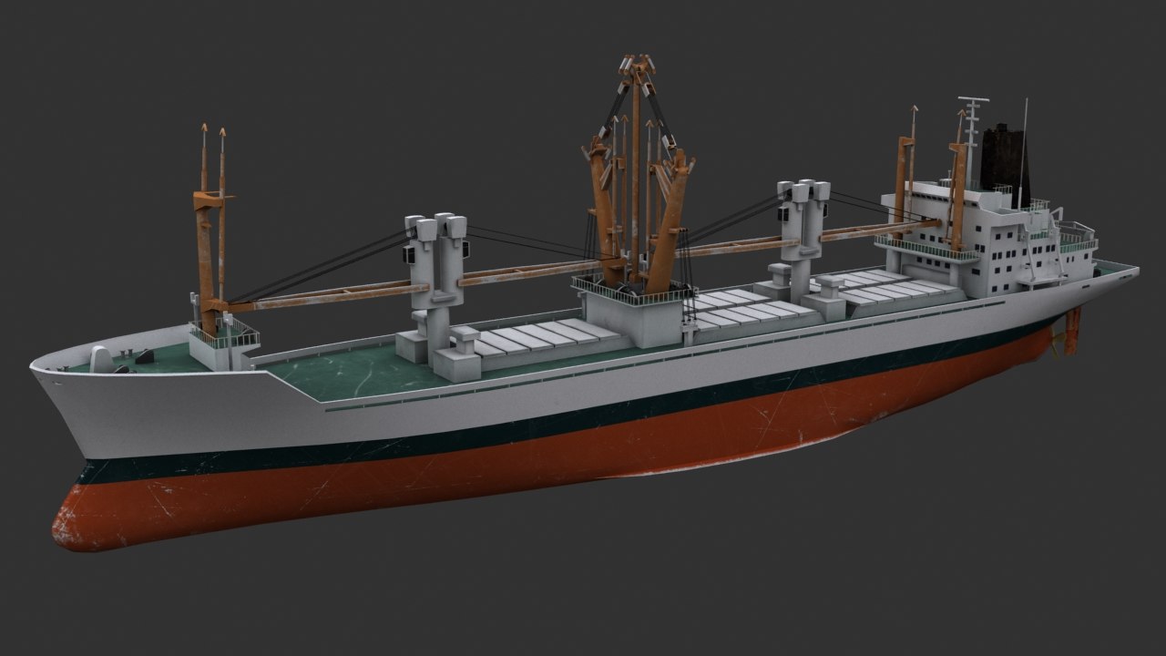 free model 3d ship cargo ship 3D TurboSquid  bahrain model Cargo 1166848