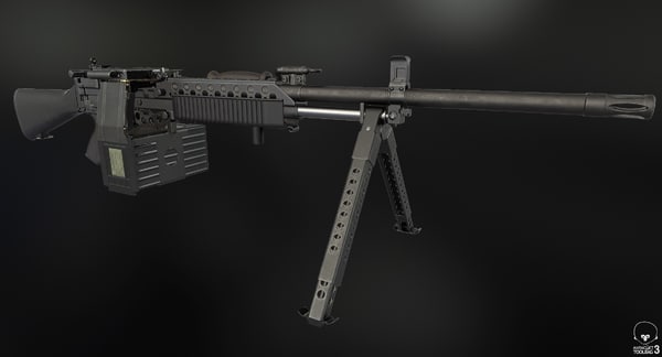 3D stoner 63a lmg model - TurboSquid 1166901