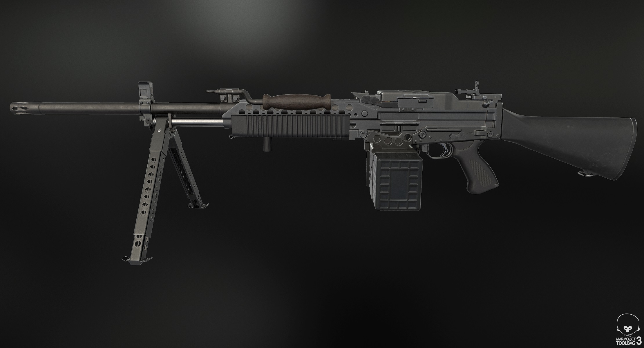 3D stoner 63a lmg model - TurboSquid 1166901