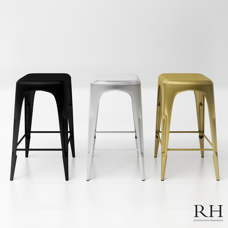modelo 3d RH Remy Backless Counter Stool TurboSquid 1166946