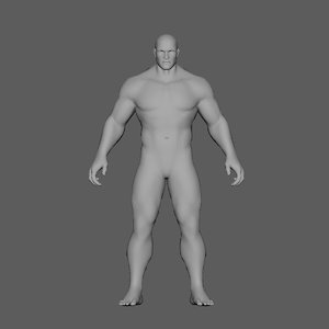 3D model man base highpoly