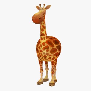 3D cartoon giraffe