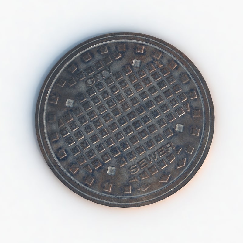 Sewer hatch 3D model TurboSquid 1167078