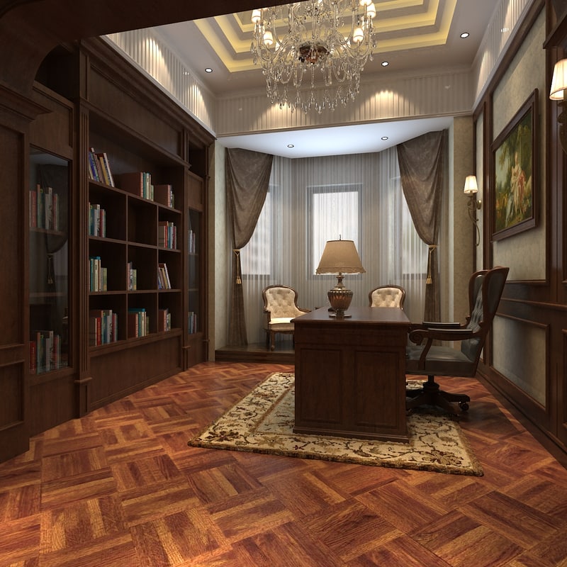 Study room 3D - TurboSquid 1167143