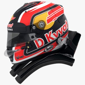 3D racing helmet daniil kvyat model