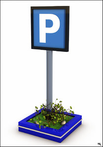 parking sign model
