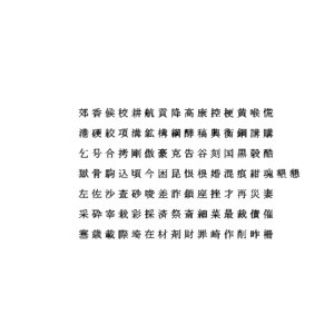 chinese ms pmincho font 3D model