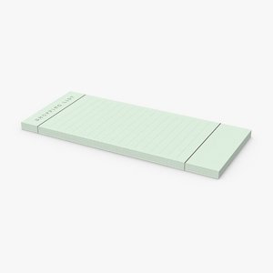 writing-pad shopping-list---green 3D
