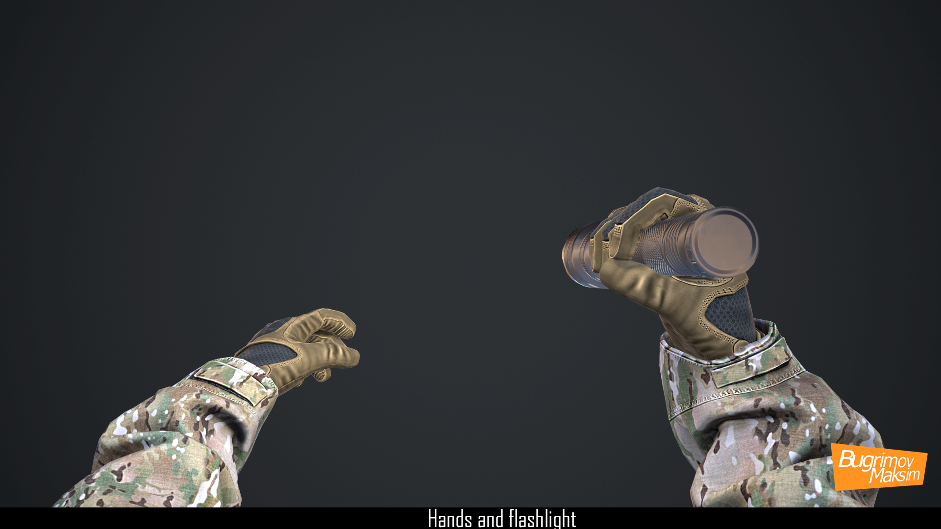 3D hands flashlight TurboSquid 1167540