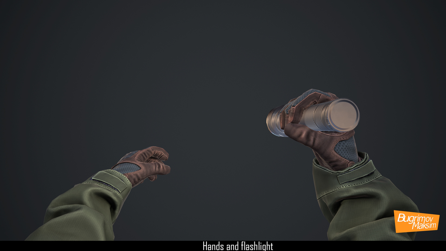 3D hands flashlight TurboSquid 1167540