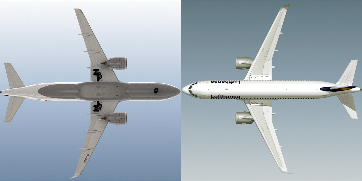 空客a320neo汉莎航空3d模型