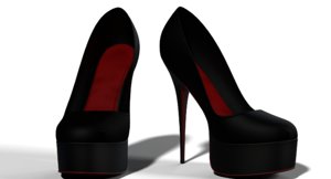 heels platform shoes 3D model
