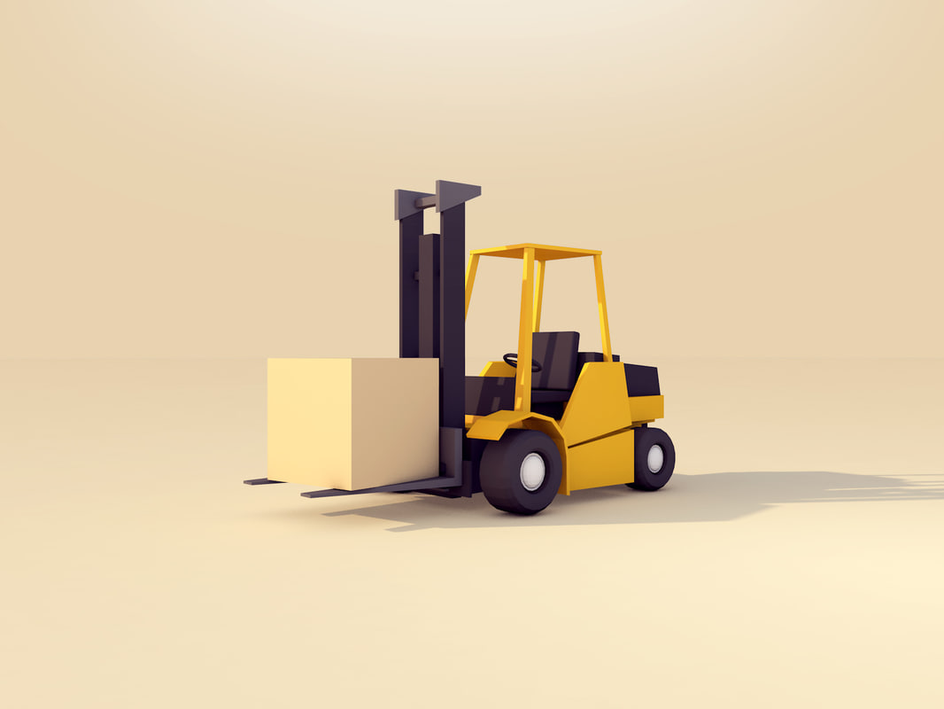 3D cartoon forklift - TurboSquid 1167751