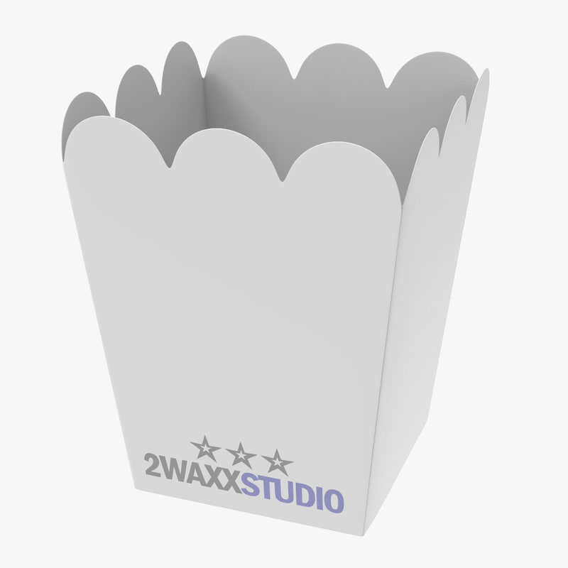 Popcorn box 3D model TurboSquid 1167883