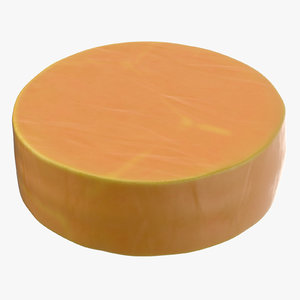 cheddar cheese wheel 3D