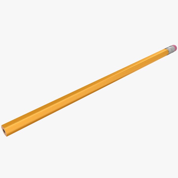 realistic pencil 2 3D model