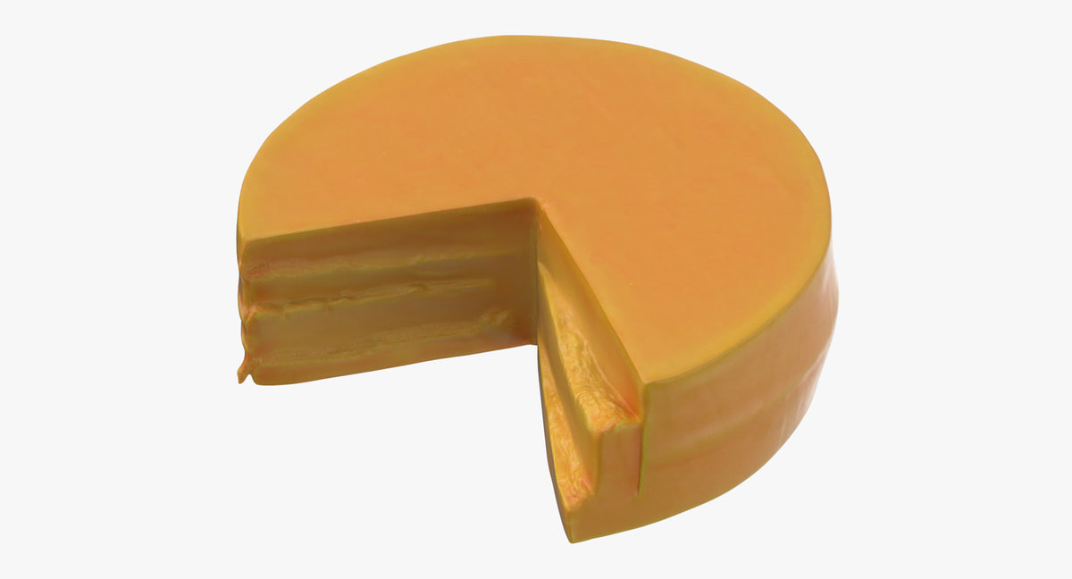3D model cheddar cheese wheel cut TurboSquid 1167909