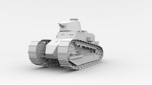 3D model renault ft-17 tank 1