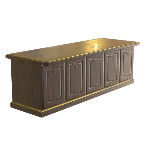 Wooden Bar Counter Pbr 3d Model Turbosquid 1168314