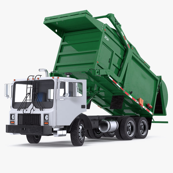 trash truck generic rigged 3d model