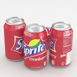 beverage sprite cranberry 3D model