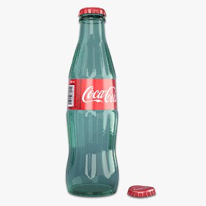 3D model glass coke bottle