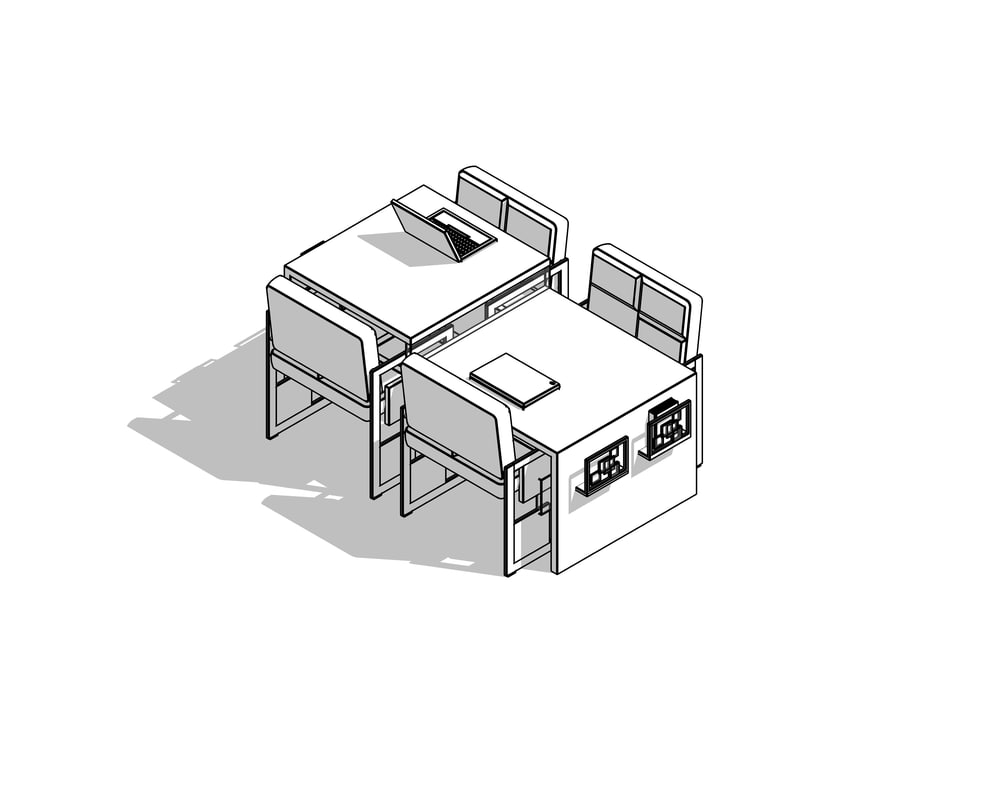 Library table revit model - TurboSquid 1168568