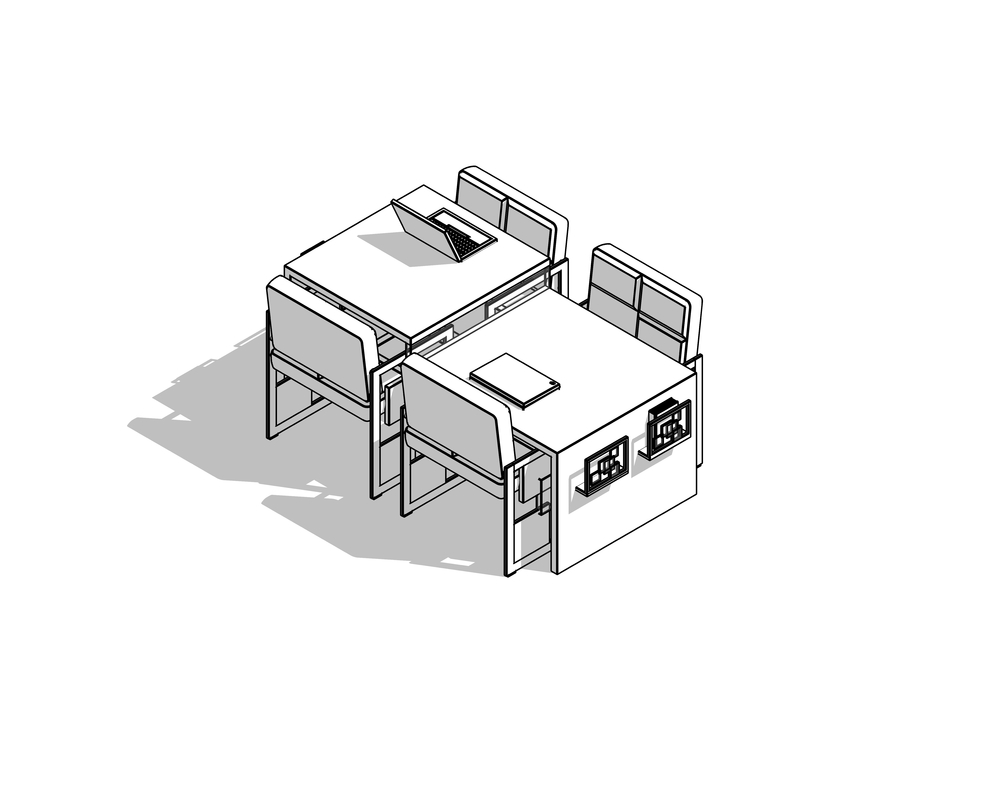 Library table revit model TurboSquid 1168568
