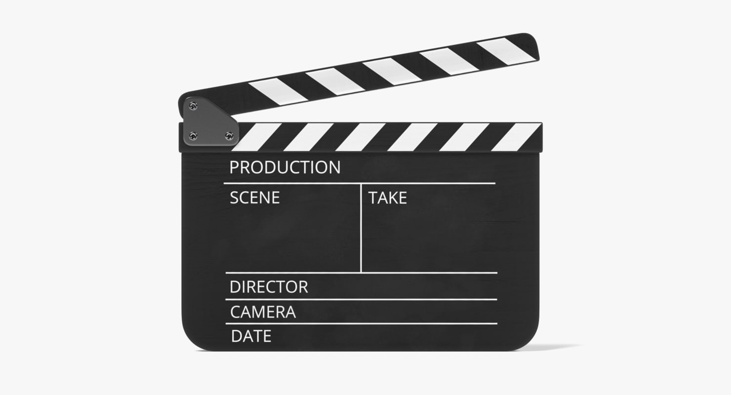 Clapperboard clapper board model TurboSquid 1168596