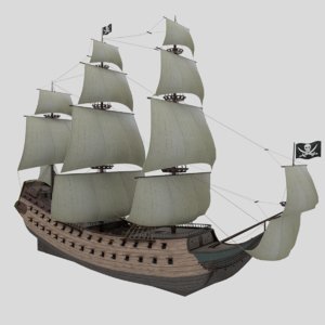3D pirate ship model
