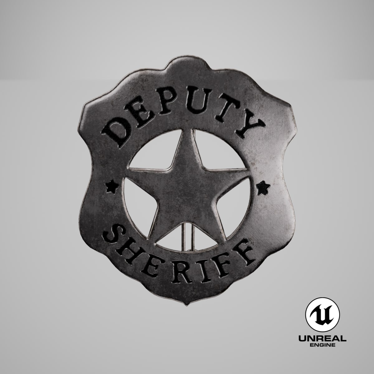 modelo 3d Sherrif Badges Western Sheriff Adjunto - TurboSquid 1168723