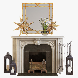 3D model fireplace