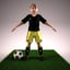 boy soccer player rigged model