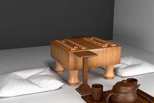3D set playing shogi table
